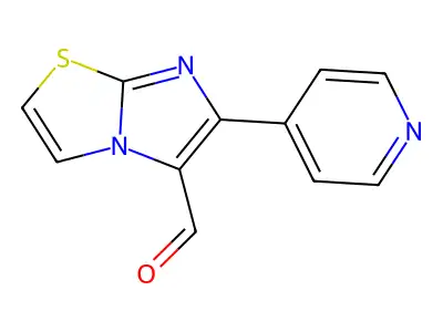 6-(Pyridin-4-yl)imidazo[2,1-b]thiazole-5-carbaldehyde structure