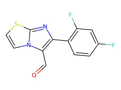6-(2,4-Difluorophenyl)imidazo[2,1-b][1,3]thiazole-5-carbaldehyde structure