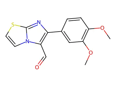 6-(3,4-Dimethoxyphenyl)imidazo[2,1-b]thiazole-5-carbaldehyde structure