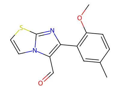 6-(2-Methoxy-5-methylphenyl)imidazo[2,1-b][1,3]thiazole-5-carbaldehyde structure