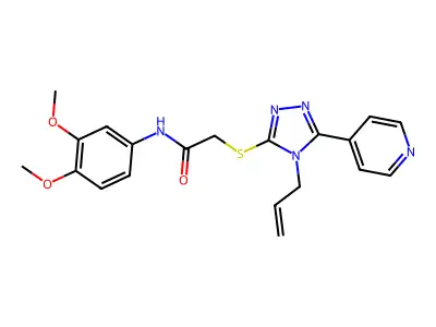N-(3,4-dimethoxyphenyl)-2-{[4-(prop-2-en-1-yl)-5-(pyridin-4-yl)-4H-1,2,4-triazol-3-yl]sulfanyl}acetamide structure