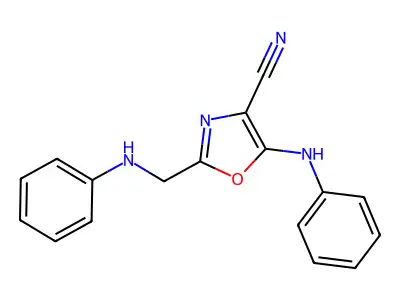 5-Anilino-2-(anilinomethyl)-1,3-oxazole-4-carbonitrile structure