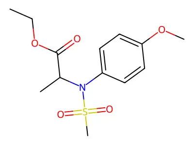 ethyl 2-(4-methoxy-N-methylsulfonylanilino)propanoate structure