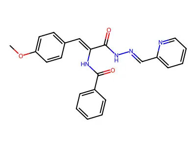 N-[(Z)-2-(4-METHOXYPHENYL)-1-[(PYRIDIN-2-YLMETHYLIDENEAMINO)CARBAMOYL]ETHENYL]BENZAMIDE structure
