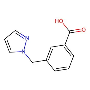 3-(1H-pyrazol-1-ylmethyl)benzoic acid structure