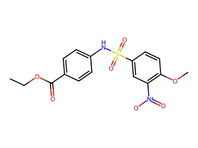 Ethyl 4-{[(4-methoxy-3-nitrophenyl)sulfonyl]amino}benzoate structure