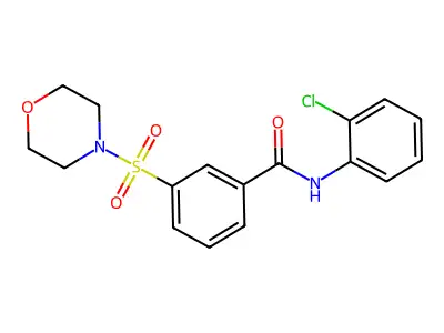N-(2-chlorophenyl)-3-(morpholinosulfonyl)benzamide structure