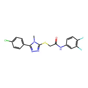 2-{[5-(4-chlorophenyl)-4-methyl-4H-1,2,4-triazol-3-yl]sulfanyl}-N-(3,4-difluorophenyl)acetamide structure