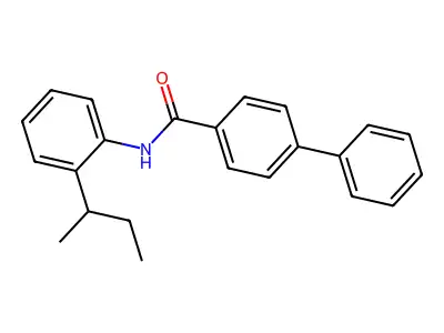 N-[2-(butan-2-yl)phenyl]biphenyl-4-carboxamide structure