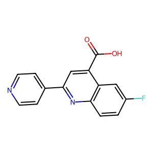 6-Fluoro-2-(pyridin-4-yl)quinoline-4-carboxylic acid structure