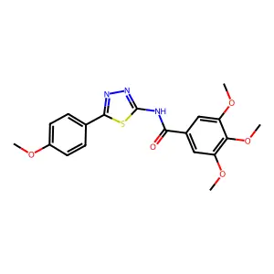 3,4,5-trimethoxy-N-[5-(4-methoxyphenyl)-1,3,4-thiadiazol-2-yl]benzamide structure