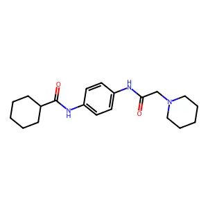 N-[4-[(2-piperidin-1-ylacetyl)amino]phenyl]cyclohexanecarboxamide structure