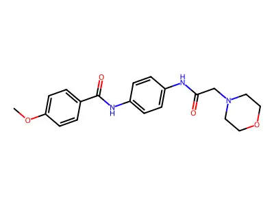 4-methoxy-N-[4-[(2-morpholin-4-ylacetyl)amino]phenyl]benzamide structure