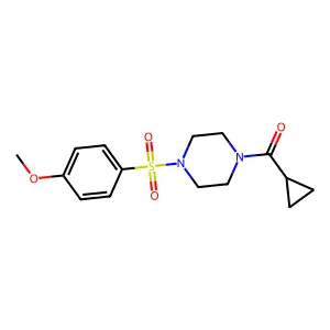 Cyclopropyl-[4-(4-methoxyphenyl)sulfonylpiperazin-1-yl]methanone structure