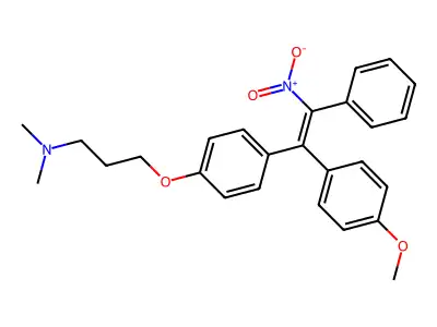3-(4-(1-(4-Methoxyphenyl)-2-nitro-2-phenylethenyl)phenoxy)-N,N-dimethyl-1-propanamine structure