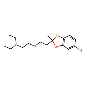1,3-Benzodioxole, 5-chloro-2-(2-(2-(diethylamino)ethoxy)ethyl)-2-methyl- structure