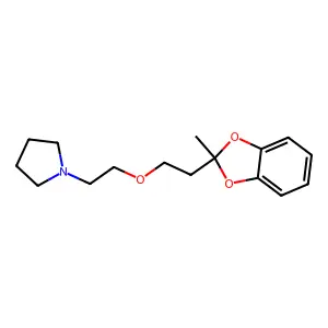 1,3-Benzodioxole, 2-methyl-2-(2-(2-pyrrolidinoethoxy)ethyl)- structure