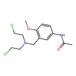 Acetanilide, 3'-((bis(2-chloroethyl)amino)methyl)-4'-methoxy- structure