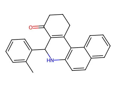 5-(2-methylphenyl)-2,3,5,6-tetrahydro-1H-benzo[a]phenanthridin-4-one structure