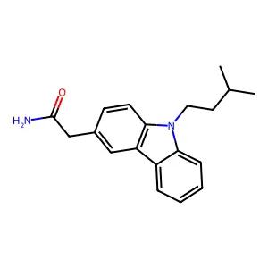 2-[9-(3-Methylbutyl)carbazol-3-yl]acetamide structure
