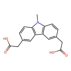 9H-Carbazole-3,6-diacetic acid, 9-methyl- structure
