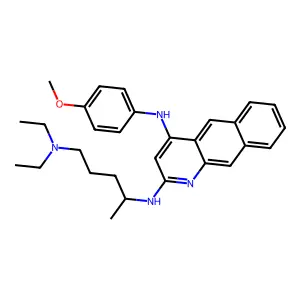Benzo(g)quinoline-2,4-diamine, N2-(4-(diethylamino)-1-methylbutyl)-N4-(4-     methoxyphenyl)- structure