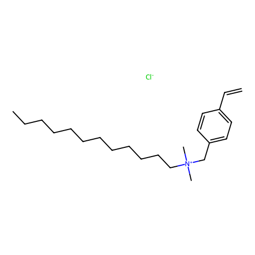 Benzenemethanaminium, N-dodecyl-4-ethenyl-N,N-dimethyl-, chloride (1:1) structure