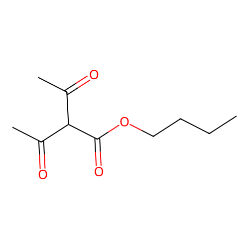 Butyl 2-acetyl-3-oxobutanoate structure