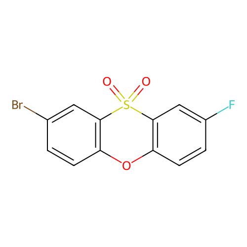 Phenoxathiin, 2-bromo-8-fluoro-, 10,10-dioxide structure