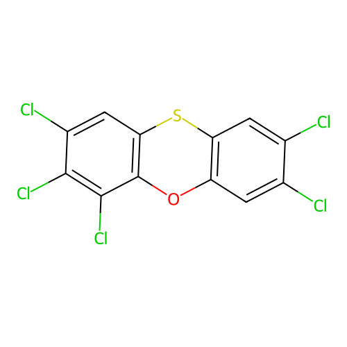 Phenoxathiin, 2,3,4,7,8-pentachloro- structure