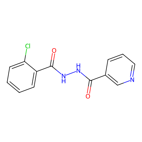 2-chloro-N'-(3-pyridinylcarbonyl)benzohydrazide structure