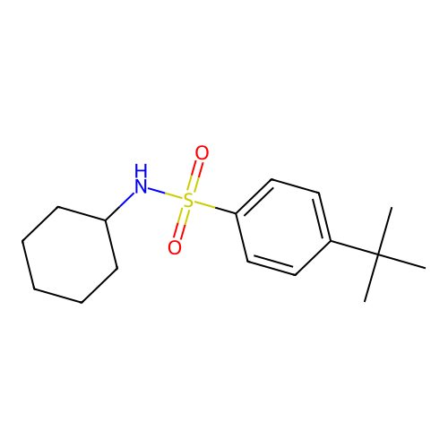 4-tert-butyl-N-cyclohexylbenzenesulfonamide structure