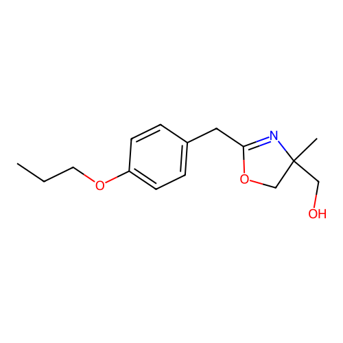 (4-Methyl-2-(4-propoxybenzyl)-4,5-dihydrooxazol-4-yl)methanol structure