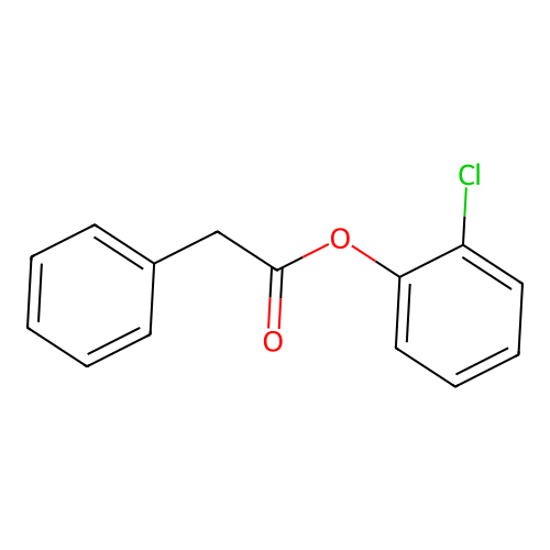 Phenylacetic acid, 2-chlorophenyl ester structure