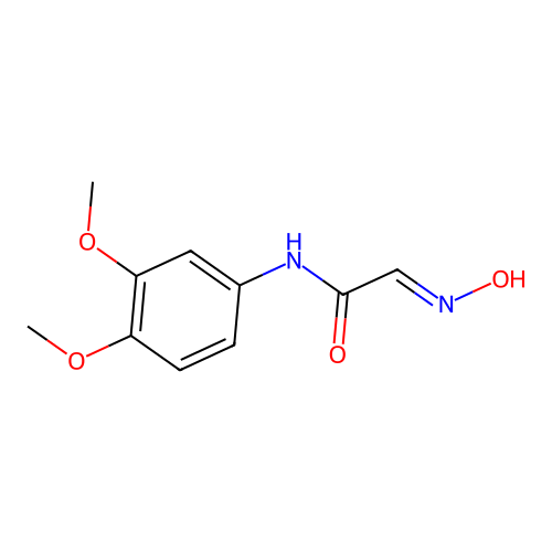 N-(3,4-dimethoxyphenyl)-2-hydroxyiminoacetamide structure