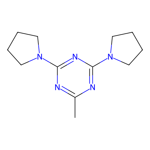 s-Triazine, 2,4-dipyrrolidino-6-methyl- structure