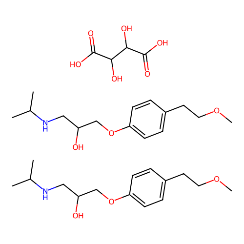 Metoprolol tartrate structure