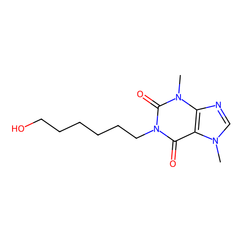 1-(6-Hydroxyhexyl)-3,7-dimethylxanthine structure