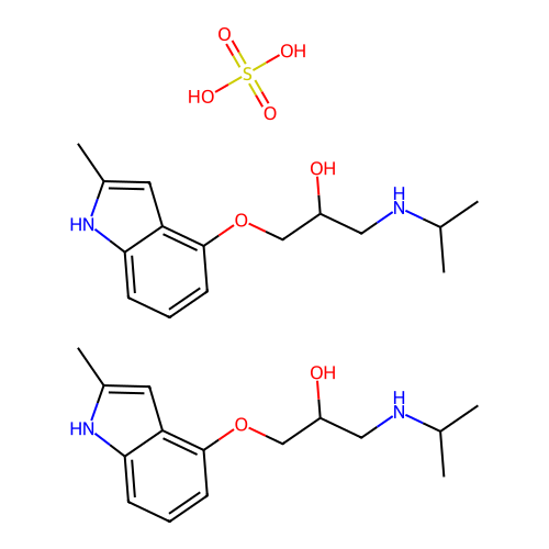 硫酸美吲洛尔 structure