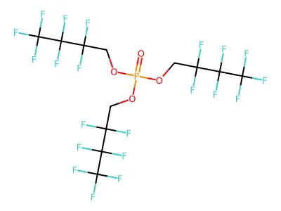 Tris(1H,1H-heptafluorobutyl)phosphate structure
