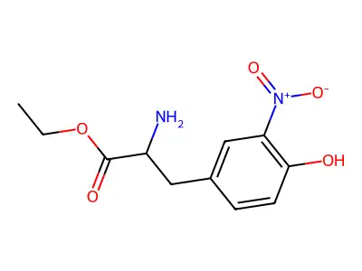 Ethyl 2-amino-3-(4-hydroxy-3-nitrophenyl)propanoate structure