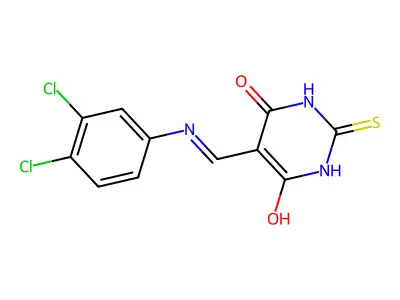 5-[(3,4-Dichloroanilino)methylidene]-2-sulfanylidene-1,3-diazinane-4,6-dione structure