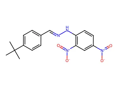 N-[(4-tert-butylphenyl)methylideneamino]-2,4-dinitroaniline structure