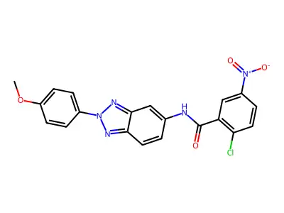 2-chloro-N-[2-(4-methoxyphenyl)benzotriazol-5-yl]-5-nitrobenzamide structure