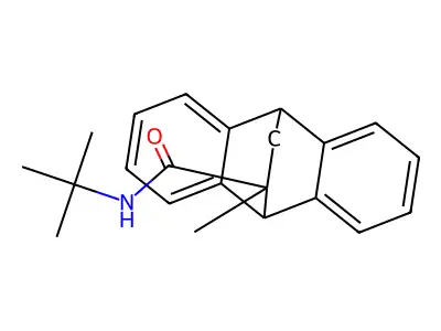 N-tert-butyl-11-methyl-9,10-dihydro-9,10-ethanoanthracene-11-carboxamide structure