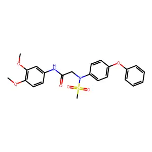 N-(3,4-Dimethoxyphenyl)-2-[methylsulfonyl-(4-phenoxyphenyl)amino]acetamide structure