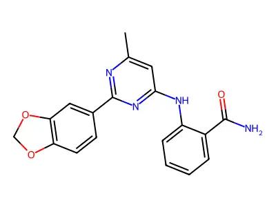 Benzamide, 2-((2-(1,3-benzodioxol-5-yl)-6-methyl-4-pyrimidinyl)amino)- structure