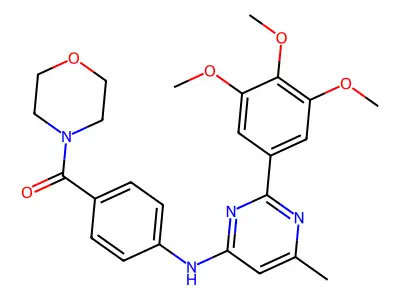 Morpholine, 4-(4-((6-methyl-2-(3,4,5-trimethoxyphenyl)-4-pyrimidinyl)amino)benzoyl)- structure