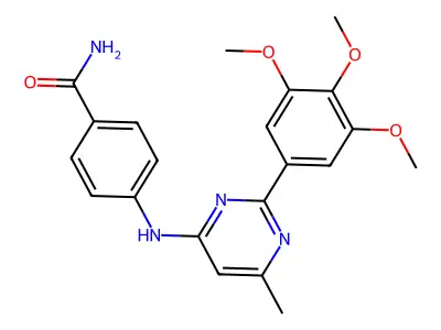 Benzamide, 4-((6-methyl-2-(3,4,5-trimethoxyphenyl)-4-pyrimidinyl)amino)- structure