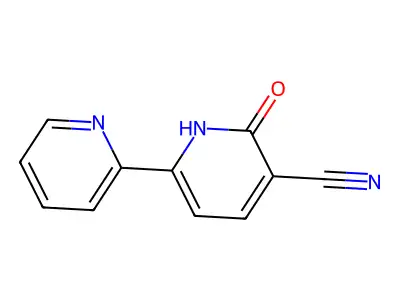 2-Oxo-6-(pyridin-2-yl)-1,2-dihydropyridine-3-carbonitrile structure